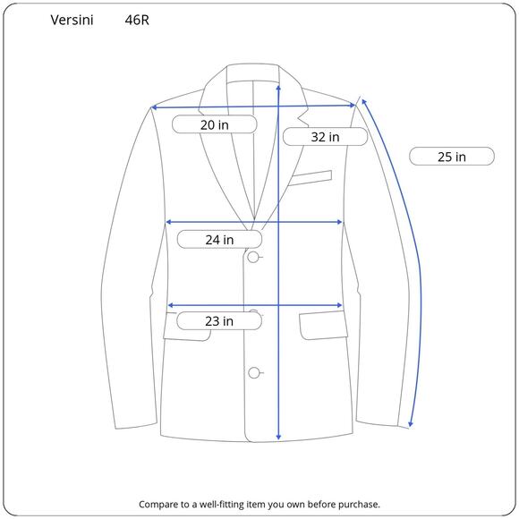 Versini Mens 46R 40x30 Gray Tan Stripe 2 Piece Suit - Picture 7 of 16